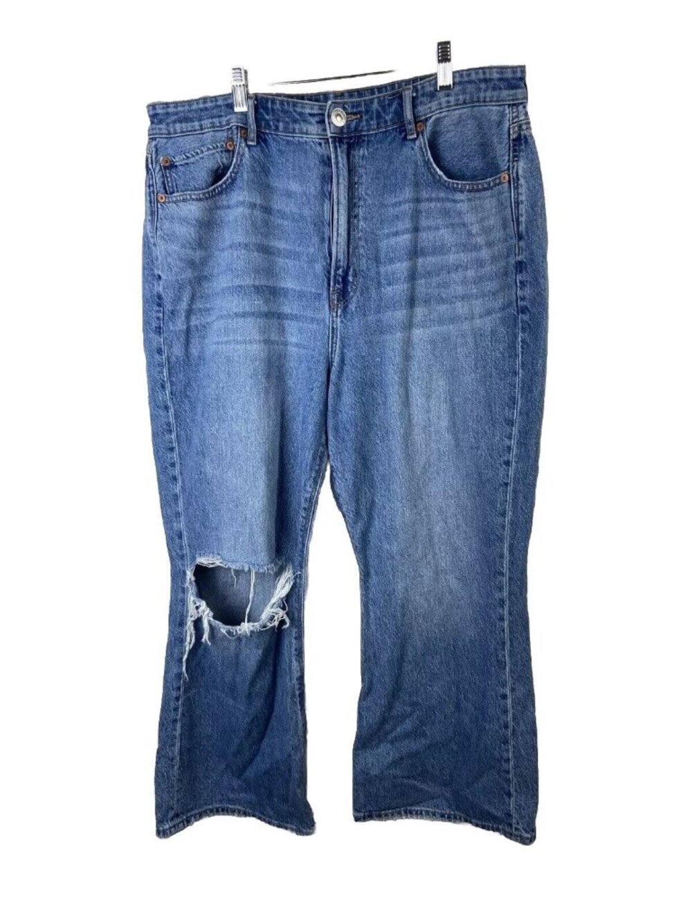 American Eagle Jeans Highest Rise 90s Flare Women Size 18 Short Comfort Stretch